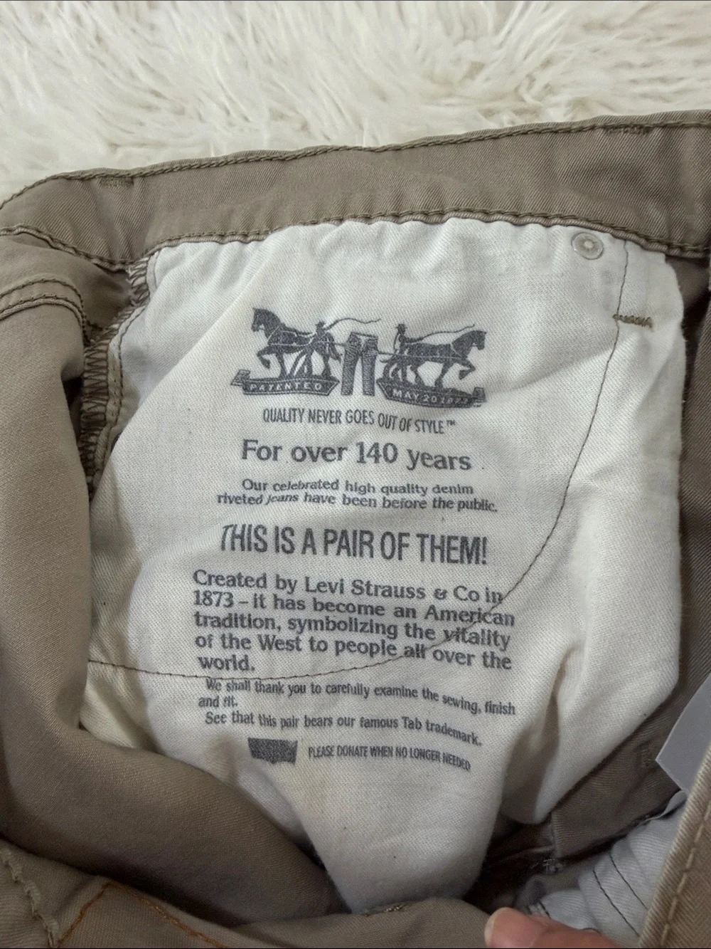 Levi's Tan Straight Leg Khakis Size 36X32